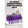 Makyaj Fırçası 12 Parça Set Yumuşak Uçlu Göz Makyajına Uygun Hafif Ve Taşınabilir Çanta