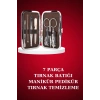 Manikür Pedikür Seti 7 Parça Tırnak Makası Kaş Makası Cımbız Çantalı