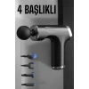 Masaj Tabancası 4 Başlıklı Kas Ve Vücut Ağrıları İçin Şarjlı Darbeli