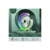 Masaüstü Vantilatör Usb Şarjlı Rgb Led Işıklı 3 Kademeli 180° Ayarlanabilir Soğutucu Fan Yeşil