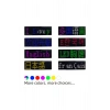 Matrix Kayan Led Yaka Rozeti Mobil Kontrollü Dijital Etiket 9×3cm
