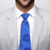 Mavi Pul Payetli Işıltılı Parti Kravatı 33 Cm