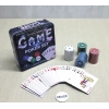 Metal Kutulu 80 Chip Ve 1 Adet İskambil  Kağit Setine Sahip Poker Oyunu Alk3534