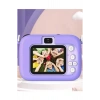 Mini 1080p Hd Çocuk Kamera Dijital Fotoğraf Makinesi 2.0 Inç Ekran 5 Adet Oyun Mor