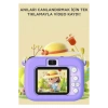 Mini 1080p Hd Çocuk Kamera Dijital Fotoğraf Makinesi 2.0 Inç Ekran 5 Adet Oyun Mor