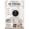 Mini Dijital Kamera 64mp 16x Digital Zoom Retro Vintage 1.4’’ekranlı Video Kamera Taşınabilir Tasarım Beyaz