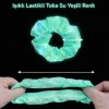 Mint Yeşili Renk Led Işıklı Lastikli Saç Tokası - 3 Modlu