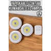 Mutfak Dolap Altı Işığı Uzaktan Kumandalı Yapışkanlı Kablosuz Pilli