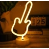 Neon Gitar Masa Lambası Pil+usb