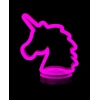 Neon Işıklı Unicorn Masa Gece Lambası Pil+usb