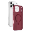 Newface Apple İphone 18 Pro Combo Sert Şeffaf Magsafe Kapak - Bordo