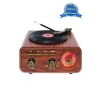 Nostaljik Tasarım Plak Çalar Görünümlü Radyolu Bluetooth Hoparlör Retro Müzik Plak