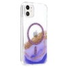 Onegif Apple İphone 11 Lotus Simli Magsafe Kapak - Mor