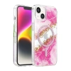 Onegif Apple İphone 14 Lotus Simli Magsafe Kapak - Pembe