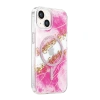 Onegif Apple İphone 14 Lotus Simli Magsafe Kapak - Pembe