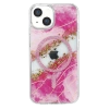 Onegif Apple İphone 14 Lotus Simli Magsafe Kapak - Pembe