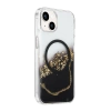 Onegif Apple İphone 14 Lotus Simli Magsafe Kapak - Siyah