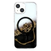 Onegif Apple İphone 14 Lotus Simli Magsafe Kapak - Siyah