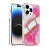 Onegif Apple İphone 14 Pro Max Lotus Simli Magsafe Kapak - Pembe