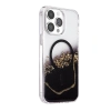 Onegif Apple İphone 15 Pro Max Lotus Simli Magsafe Kapak - Siyah