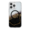 Onegif Apple İphone 15 Pro Max Lotus Simli Magsafe Kapak - Siyah