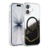 Onegif Apple İphone 16 Lotus Simli Magsafe Kapak - Siyah