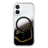 Onegif Apple İphone 16 Lotus Simli Magsafe Kapak - Siyah