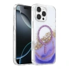 Onegif Apple İphone 16 Pro Max Lotus Simli Magsafe Kapak - Mor