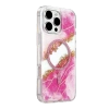 Onegif Apple İphone 16 Pro Max Lotus Simli Magsafe Kapak - Pembe