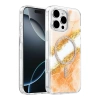 Onegif Apple İphone 16 Pro Max Lotus Simli Magsafe Kapak - Turuncu