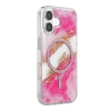 Onegif Apple İphone 17 Lotus Simli Magsafe Kapak - Pembe