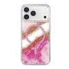 Onegif Apple İphone 17 Pro Lotus Simli Magsafe Kapak - Pembe