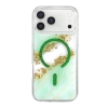 Onegif Apple İphone 17 Pro Lotus Simli Magsafe Kapak - Yeşil