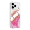 Onegif Apple İphone 17 Pro Max Lotus Simli Magsafe Kapak - Pembe