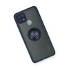 Oppo A15 Kılıf Montreal Yüzüklü Silikon Kapak - Lacivert