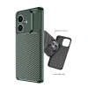 Oppo A3 Kılıf Auto Focus Karbon Kapak - Koyu Yeşil
