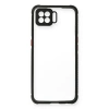 Oppo A73 Kılıf Miami Şeffaf Silikon - Siyah