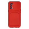 Oppo Reno 5 Kılıf Kelvin Kartvizitli Silikon - Kırmızı