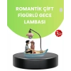 Oturan Çift Figürlü Led Masa Lambası Romantik Hediye