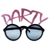 Party Yazılı Simli Pembe Renk Parti Gözlüğü 15x7 Cm