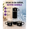 Paslanmaz Çelik Termos Seti | 500 Ml Kapasite, 6-12 Saat Isı Koruma, Hediye Kutulu