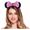 Pembe Fiyonklu Minnie Mouse Tacı Mini Kulak