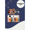 Powerbank Kulaklık Ve 7 Kordonlu Akıllı Saat Çoklu Şarj Girişi Bluetooth Bağlantılı