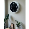 Prime White 40  Cm Metal Modern Duvar Saati