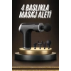 Profesyonel Masaj Tabancası Sporcu Masaj Aleti 4 Başlıklı Şarjlı Titreşimli