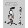 Profesyonel Vlog Çekim Kiti Led Işıklı Tripod Mikrofonlu Telefon Seti
