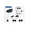 Q28 2x 2 Eşleşmeli Motosiklet Kask Bluetooth Kulaklık 1080p Kamera Su Geçirmez Intercom