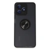 Realme C53 Kılıf Montreal Yüzüklü Silikon Kapak - Siyah