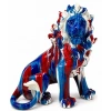Renkli Dekoratif Polyester Aslan Figürü Alk5457