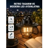 Retro Kamp Lambası Su Geçirmez Taşınabilir Gece Işığı Uzun Pil Ömürlü